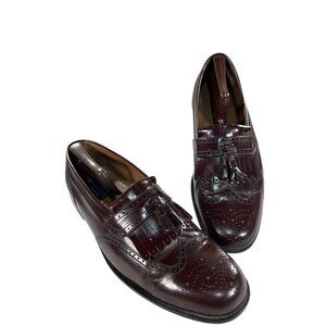 Bostonian Vintage Mens Size 13 M Dress Shoes Leather Tassel Burgundy Loafers